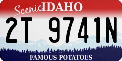 ID license plate 2T9741N