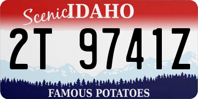 ID license plate 2T9741Z