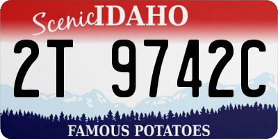 ID license plate 2T9742C