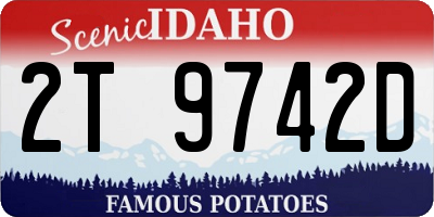 ID license plate 2T9742D