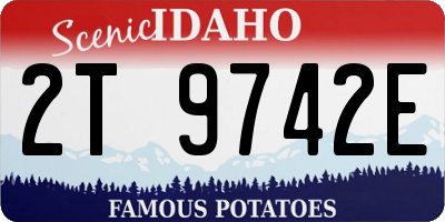 ID license plate 2T9742E