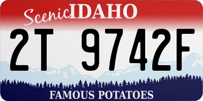 ID license plate 2T9742F