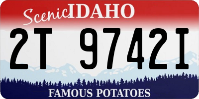 ID license plate 2T9742I