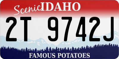 ID license plate 2T9742J