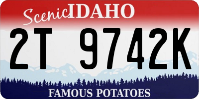 ID license plate 2T9742K