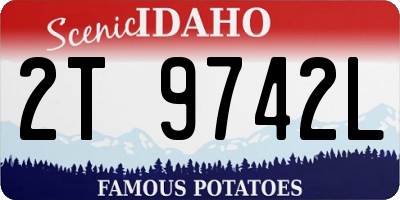 ID license plate 2T9742L