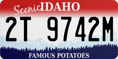 ID license plate 2T9742M