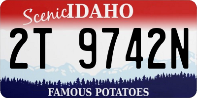 ID license plate 2T9742N