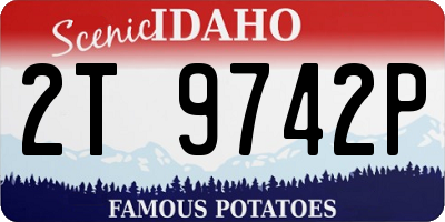 ID license plate 2T9742P