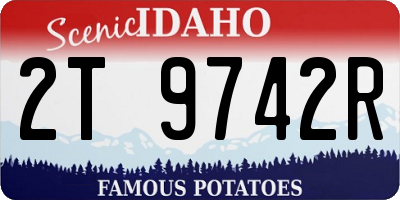 ID license plate 2T9742R