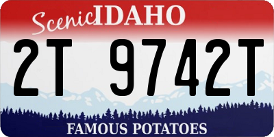 ID license plate 2T9742T