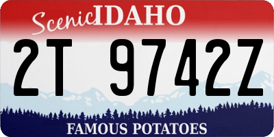 ID license plate 2T9742Z