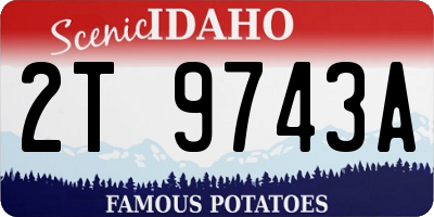 ID license plate 2T9743A