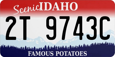 ID license plate 2T9743C