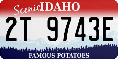 ID license plate 2T9743E