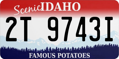 ID license plate 2T9743I