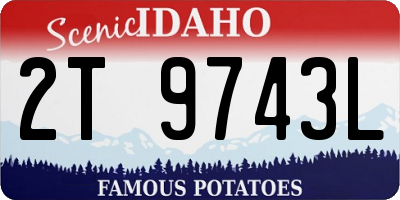 ID license plate 2T9743L