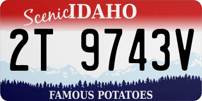 ID license plate 2T9743V