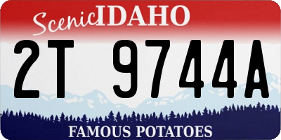 ID license plate 2T9744A