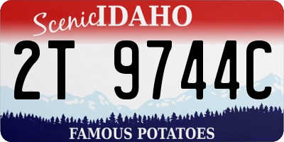 ID license plate 2T9744C