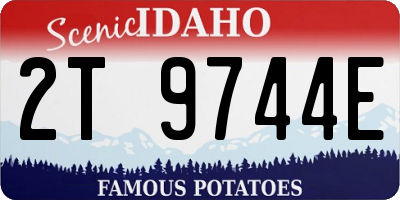 ID license plate 2T9744E