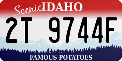 ID license plate 2T9744F