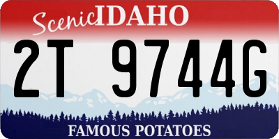 ID license plate 2T9744G