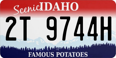 ID license plate 2T9744H