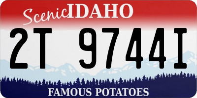 ID license plate 2T9744I