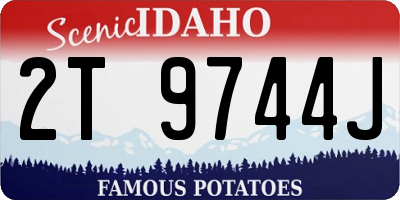 ID license plate 2T9744J