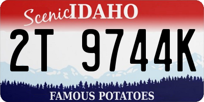 ID license plate 2T9744K