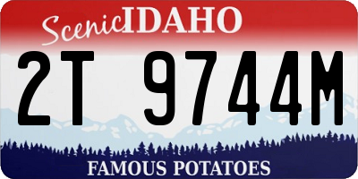 ID license plate 2T9744M