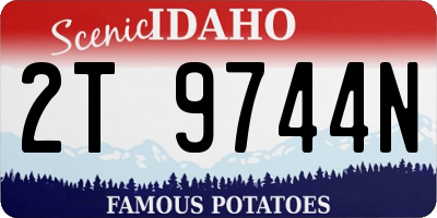 ID license plate 2T9744N