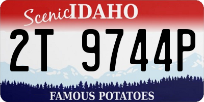 ID license plate 2T9744P