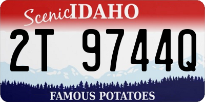 ID license plate 2T9744Q