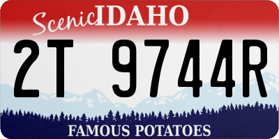 ID license plate 2T9744R