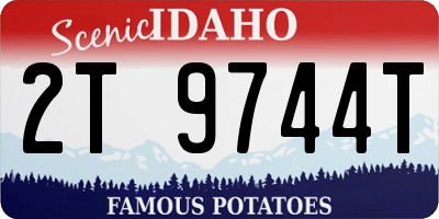 ID license plate 2T9744T