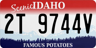 ID license plate 2T9744V