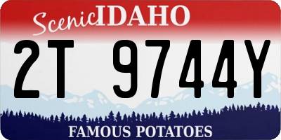 ID license plate 2T9744Y