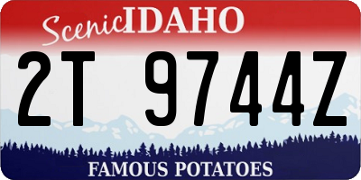 ID license plate 2T9744Z