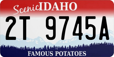 ID license plate 2T9745A