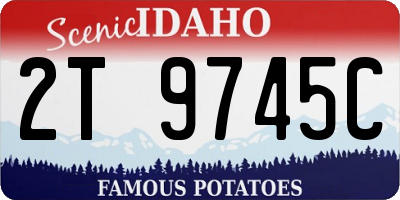 ID license plate 2T9745C