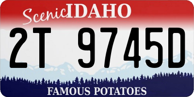 ID license plate 2T9745D