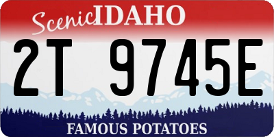 ID license plate 2T9745E