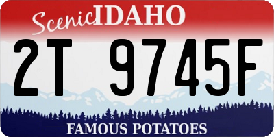 ID license plate 2T9745F