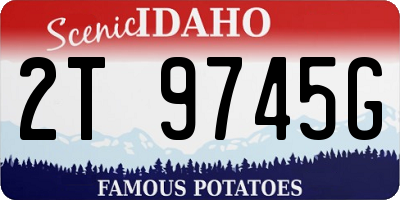 ID license plate 2T9745G