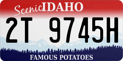 ID license plate 2T9745H