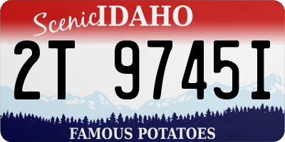 ID license plate 2T9745I