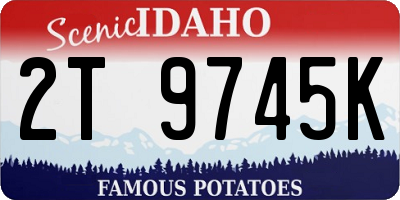 ID license plate 2T9745K