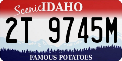 ID license plate 2T9745M